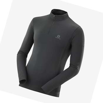 Salomon ESSENTIAL SEAMLESS Kapucnis Pulóver Férfi Fekete | HU 2407DFM